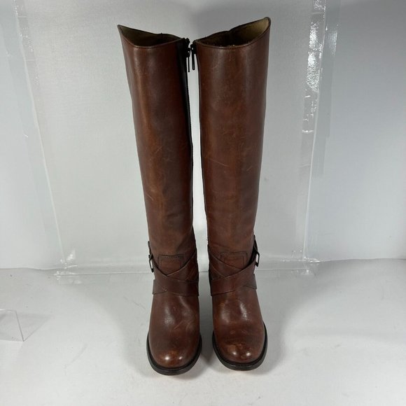 Frye Womens Julia 77435 Brown Leather Zipper Equestrian Riding Boots Size 7 B - Picture 3 of 11